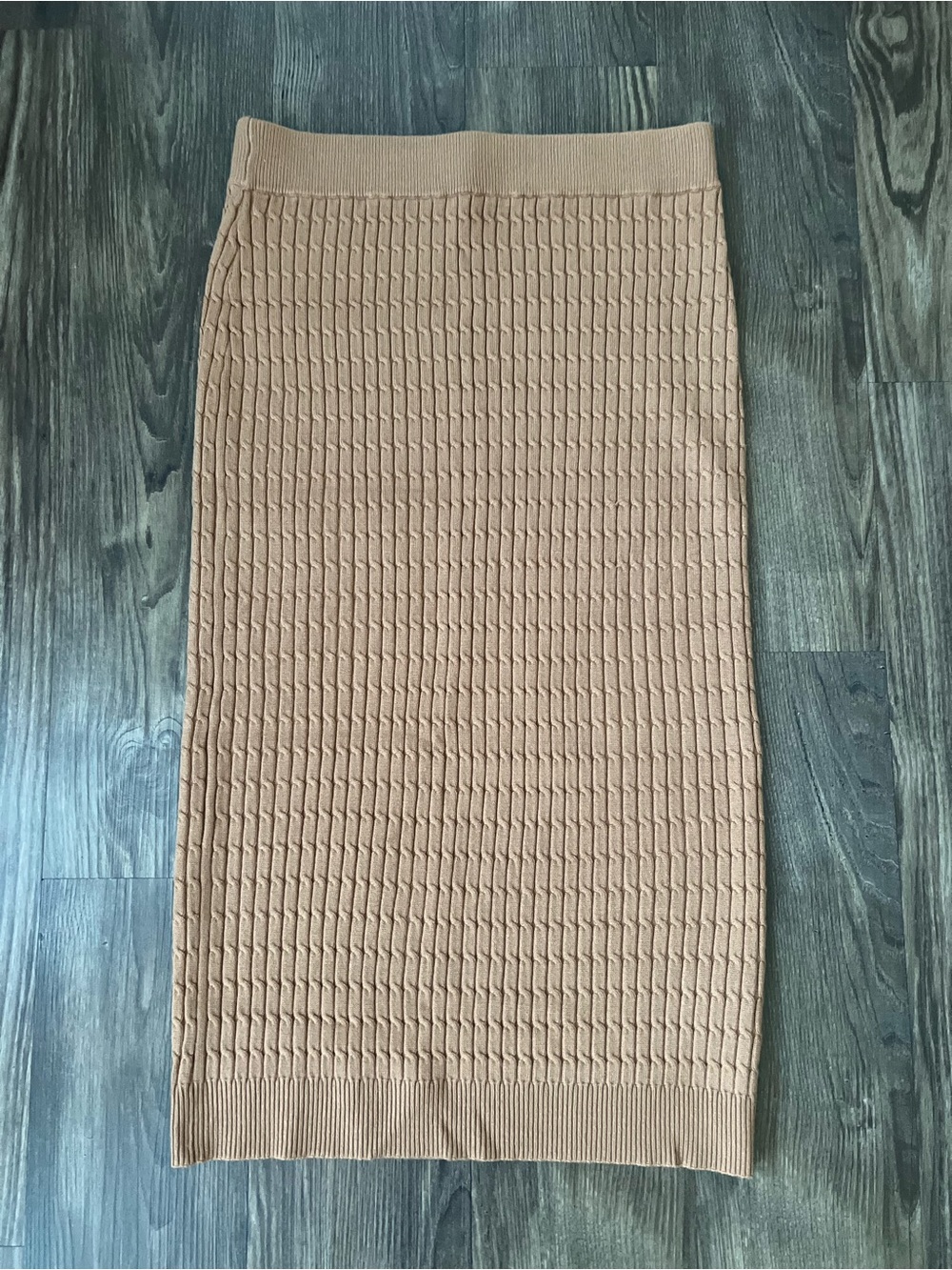 Ann Klein Cable Knit Textured Midi Skirt